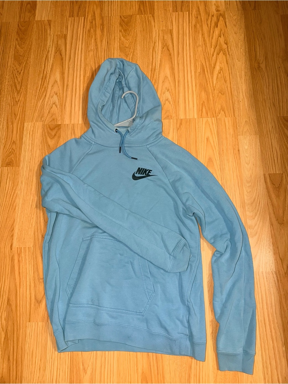 Nike Sky Blue Men's Pullover Hoodie with Logo